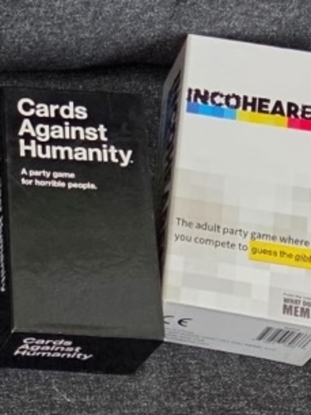 Adult Party Game Bundle Cards Against Humanity + Incohearent